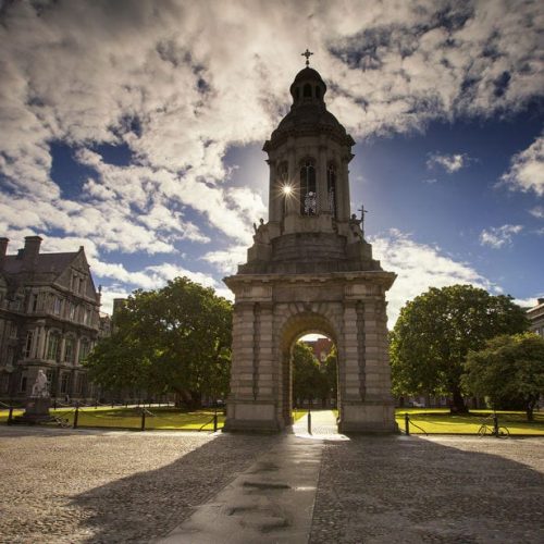 A view of Trinity College gardens