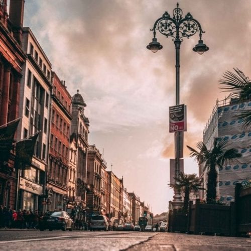 A view of the streets of Dublin