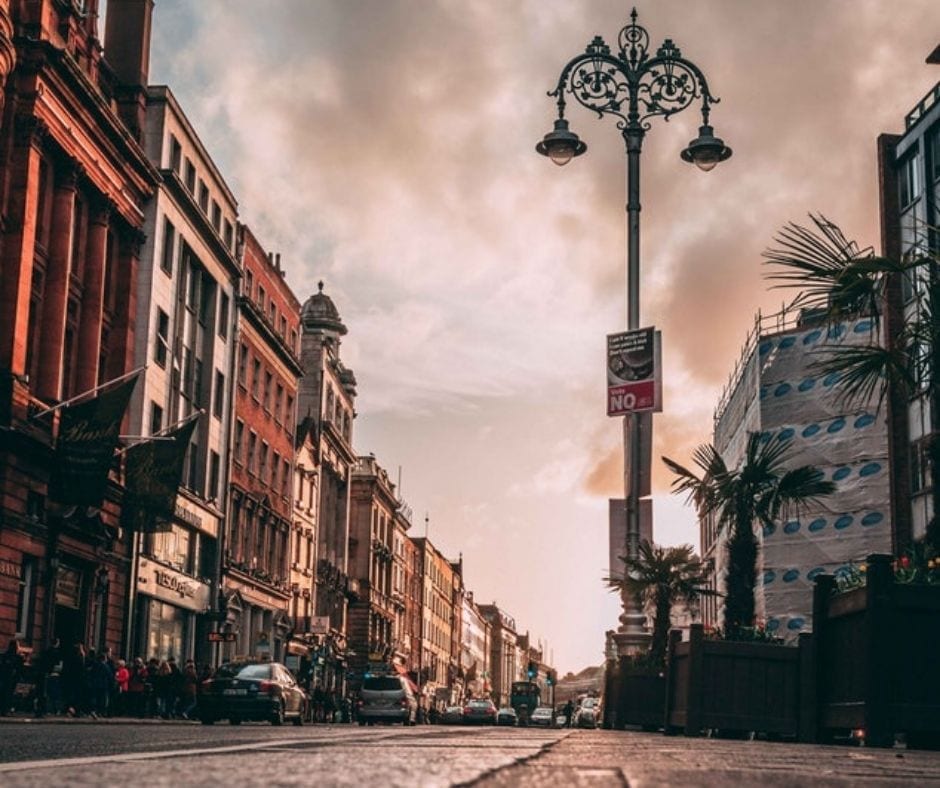 A view of the streets of Dublin