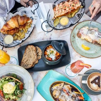 brunch in The Secret Garden at The Alex