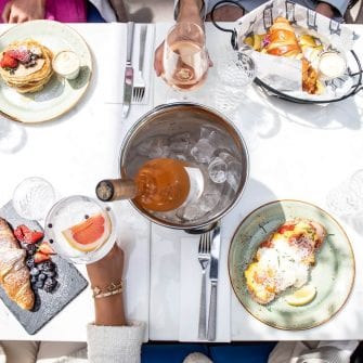 people enjoying brunch in the alex hotel