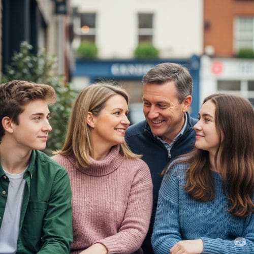 Family of four. 2 parent with 2 Teenagers