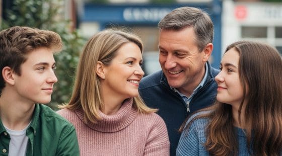 Family of four. 2 parent with 2 Teenagers