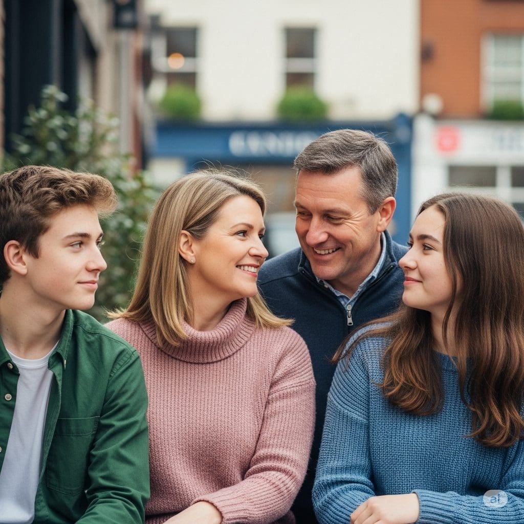 Family of four. 2 parent with 2 Teenagers